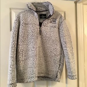 George Washington University Sherpa zip sweater